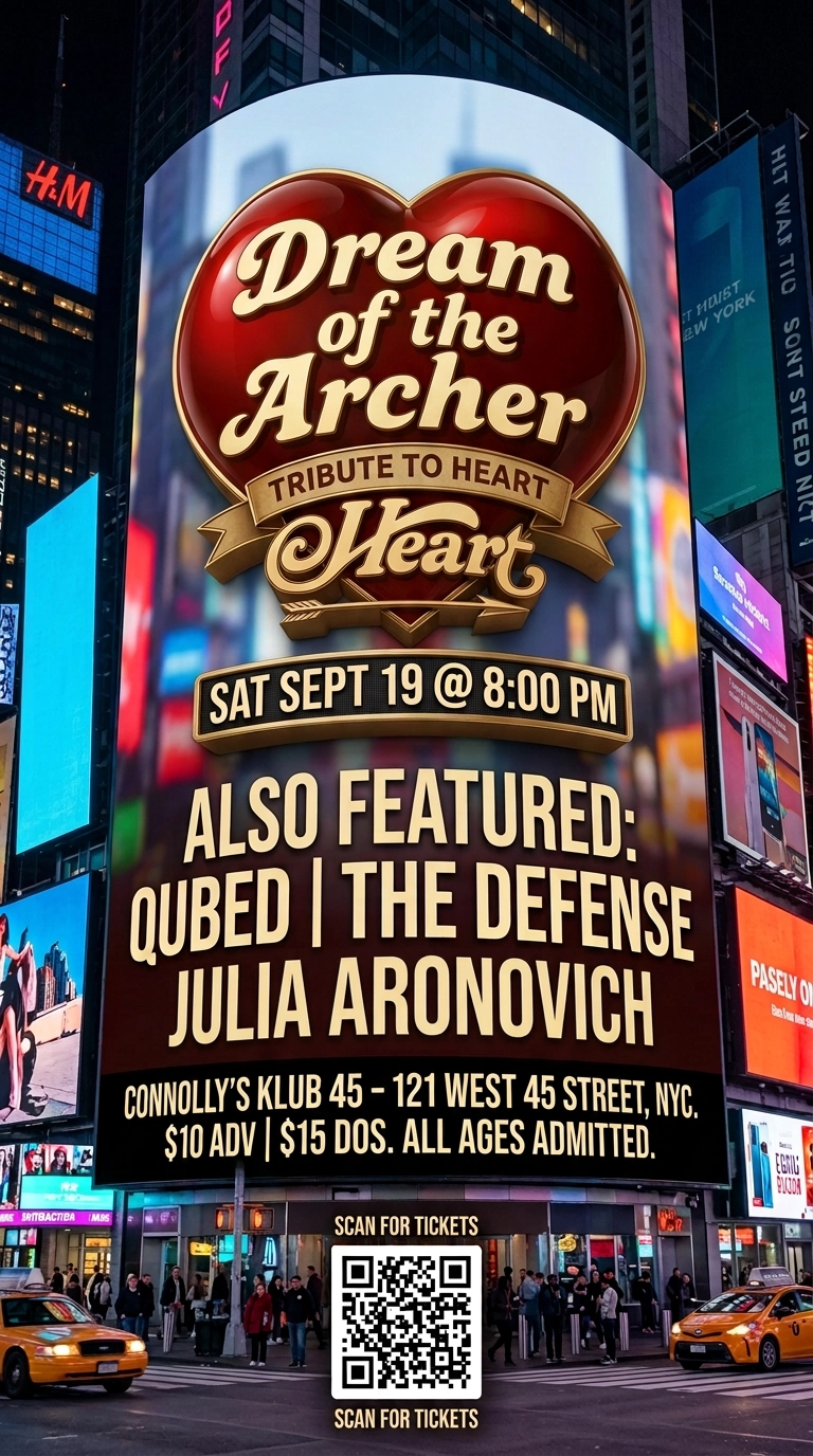 Dream of the Archer at Connolly's KLUB 45 - Sep 19
