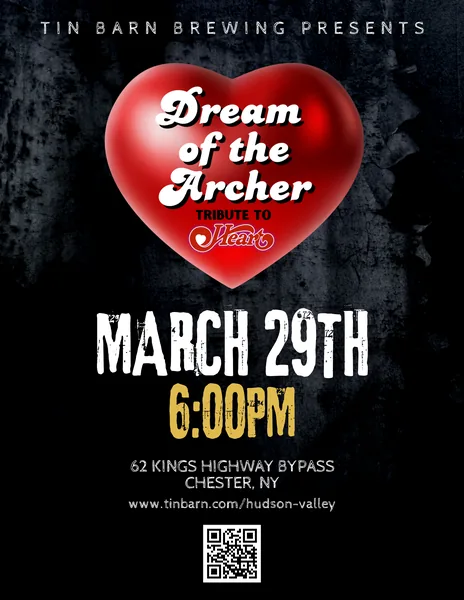 Dream of the Archer flyer for Tin Barn Brewing on March 29, 2025